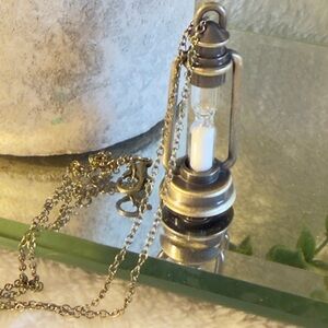 Antique Style Hourglass Pendant Necklace